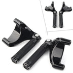 2X Black Rear Passenger Footrest Peg Mount for Harley Sportster XL883 XL1200 (2004–2013)