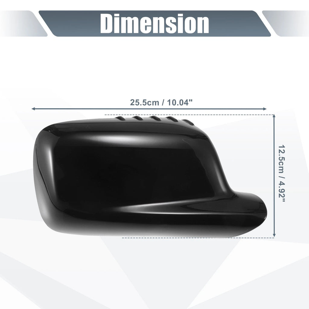 Pair Rearview Mirror Cover Cap Gloss Black for BMW 3 Series E46, 7 Series E65