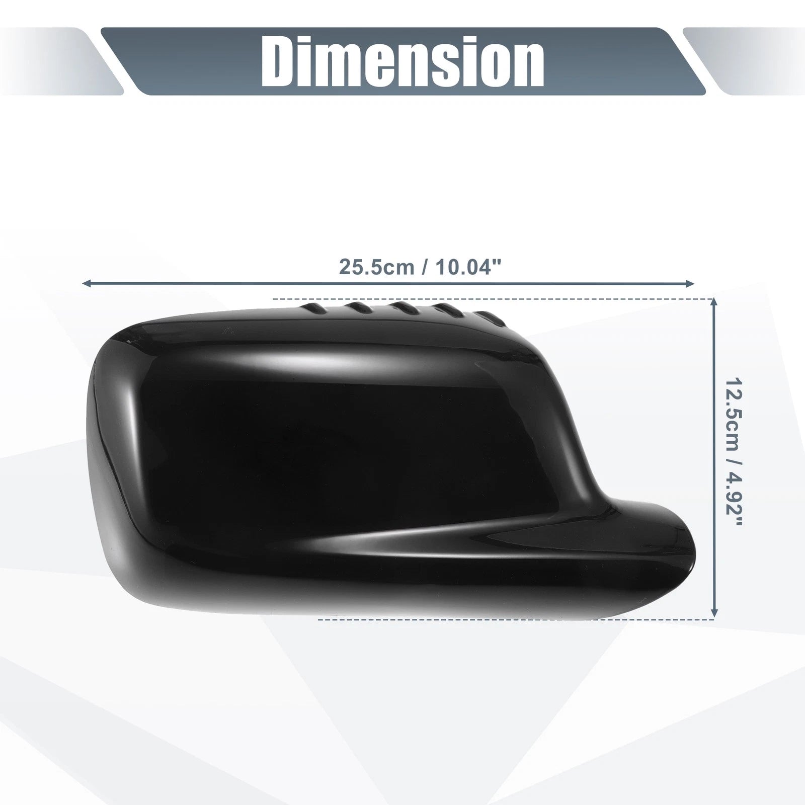 Pair Rearview Mirror Cover Cap Gloss Black for BMW 3 Series E46, 7 Series E65