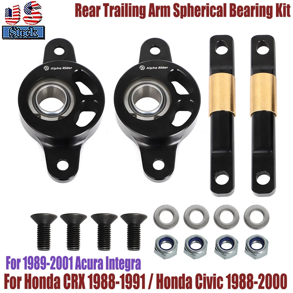 Rear Spherical Trailing Arm Bearing Bushing Kit for Honda Civic (1988–2001)