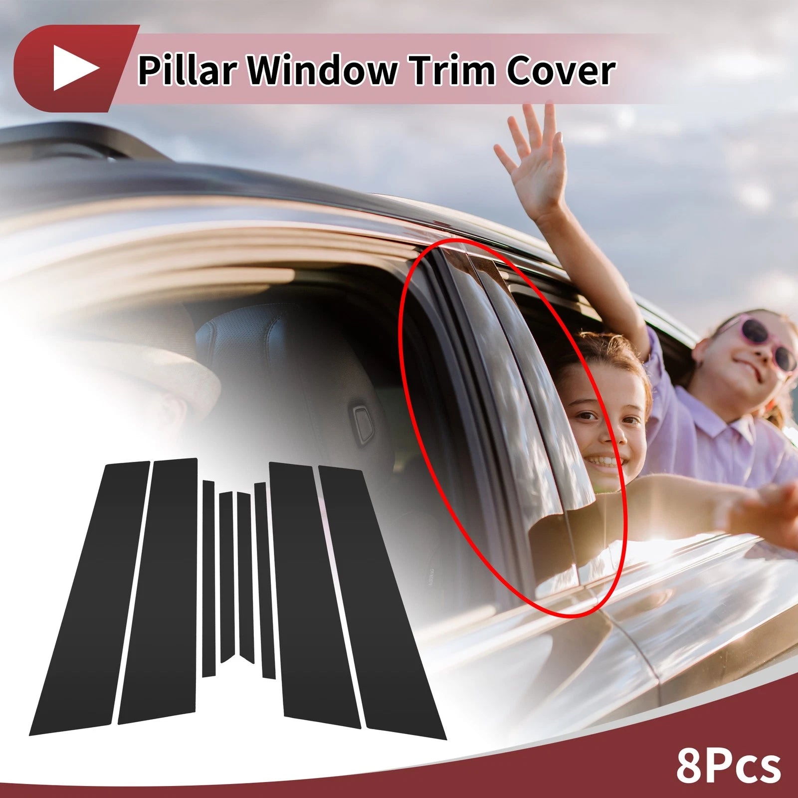 Door Pillar Window Trim for Volkswagen Polo Sedan (2012–2017)
