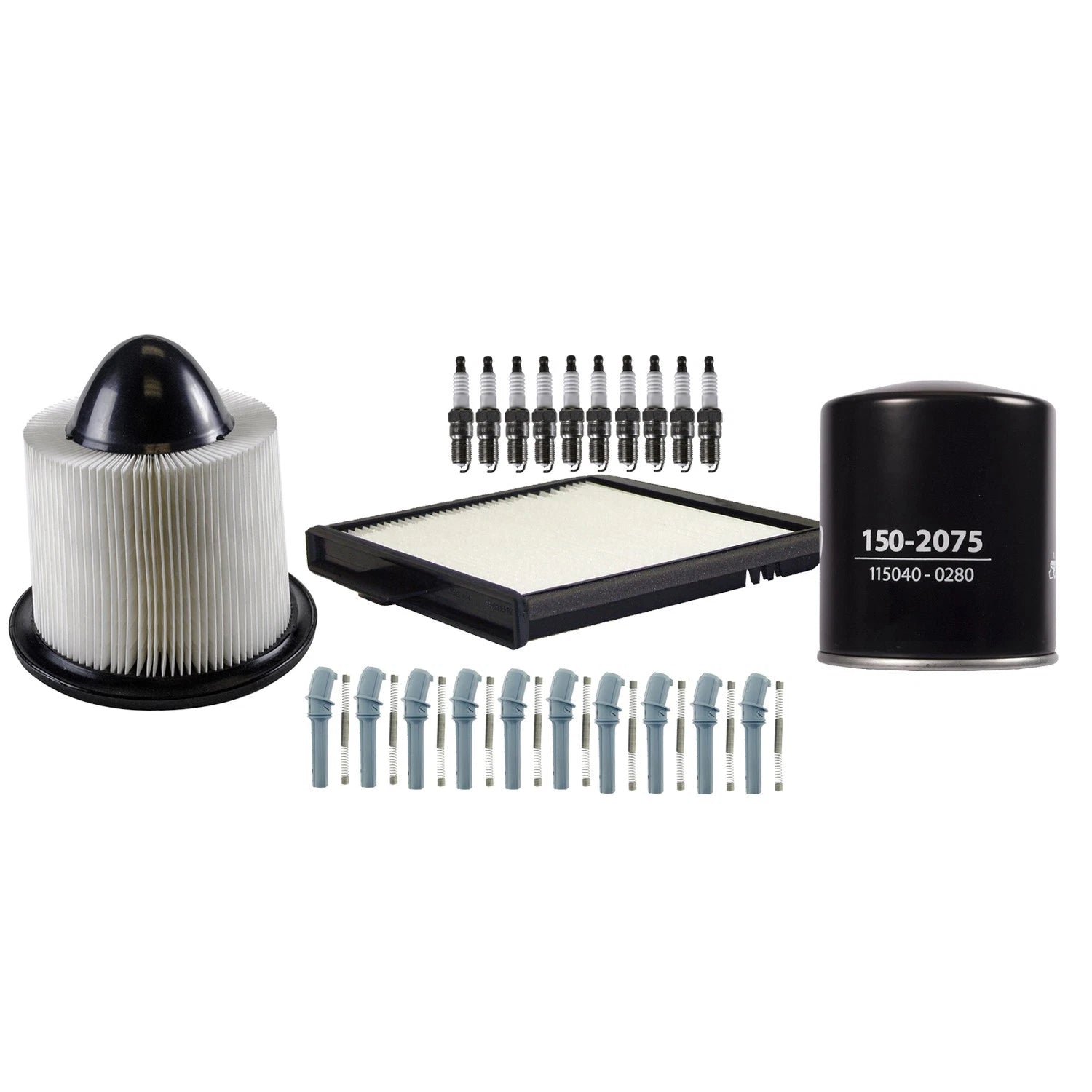 Set of 10 Denso Spark Plugs & Boots for Ford F-250 F-350 Super Duty (V10)