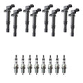 Set of 8 Ignition Coils & NGK Ruthenium Spark Plugs for Ram 1500 (2002–2008)