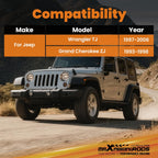 Set of 4 Control Arms for Jeep Wrangler TJ, Grand Cherokee ZJ (1997–2006)