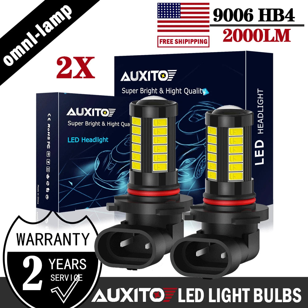 Set of 2 HB4 LED Fog Light Bulbs for Toyota Tundra (2000–2006) RAV4 (2001–2005)