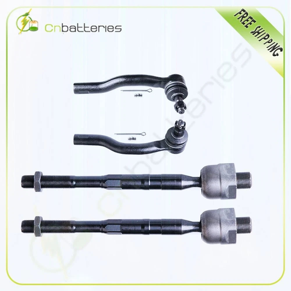 Set of 4 Steering Tie Rod Ends for Nissan Armada Titan QX56 (2004–2015)