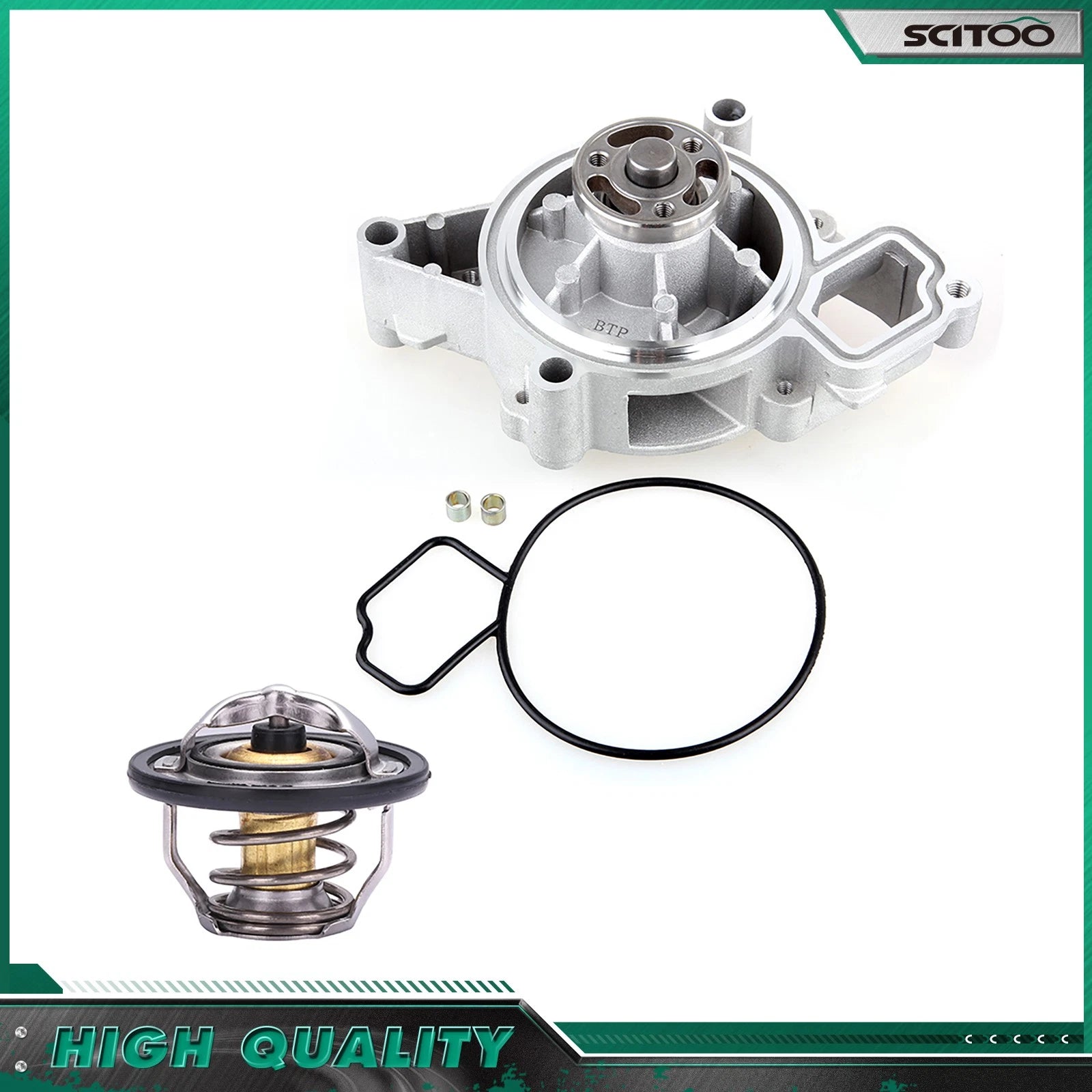 Water Pump Thermostat for Chevy Buick GMC Pontiac Saturn 2.0L 2.2L 2.4L (2000–2010)