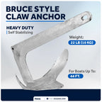 22Lb Bruce Style Claw Anchor - Hot Dipped Galvanized Steel