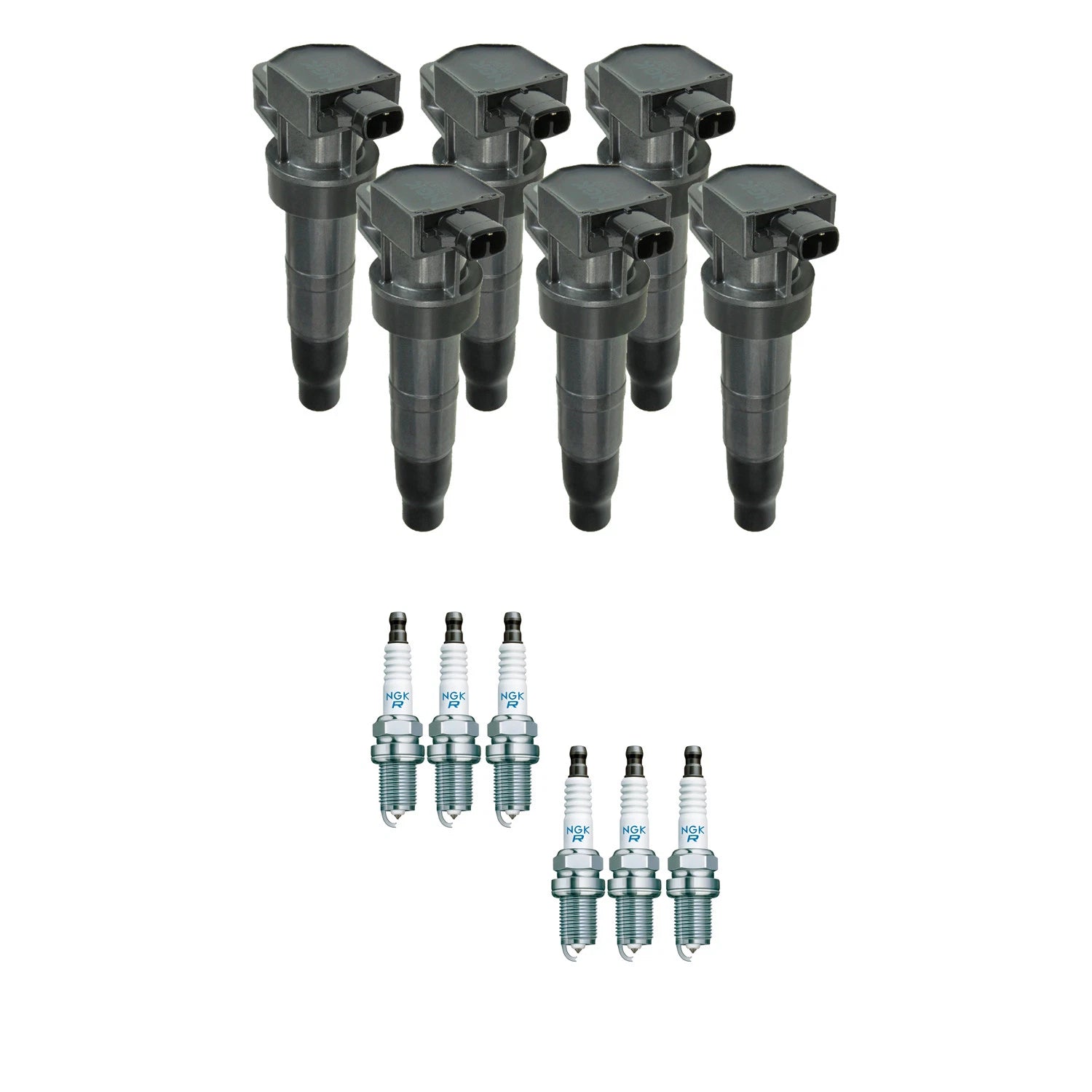 Set of 6 NGK Ignition Coils & Platinum Spark Plugs for Santa Fe Sonata (V6)