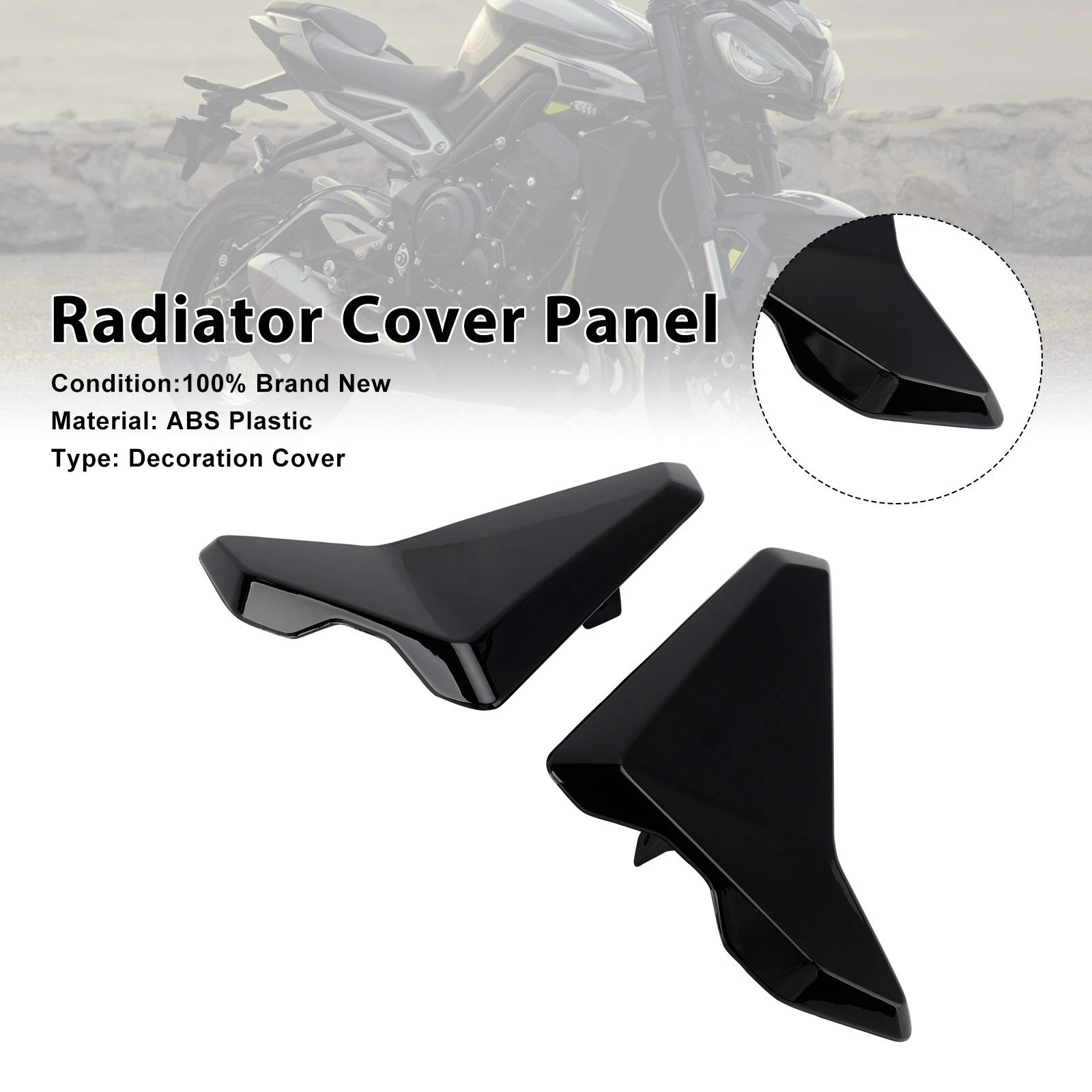 Radiator Side Cover Fairing Panels for Street Triple 765 R/RS (2023–2025) Black