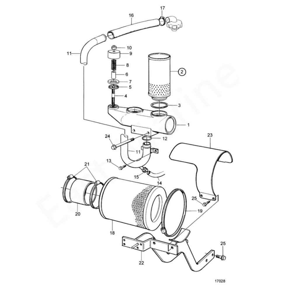 Air Filter Insert for Volvo Penta TAMD74 TAMD75 (Diesel) 3838952 3827167
