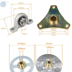 Rear Live Axle Kit with Sprocket, Hub, Brake Assembly & Chain for Drift Trike