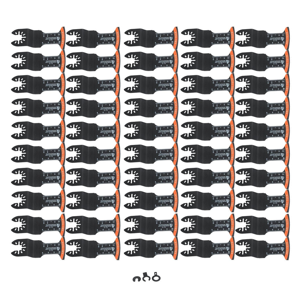50Pcs Arc Edge Japanese Tooth Oscillating Saw Blades for Multitool