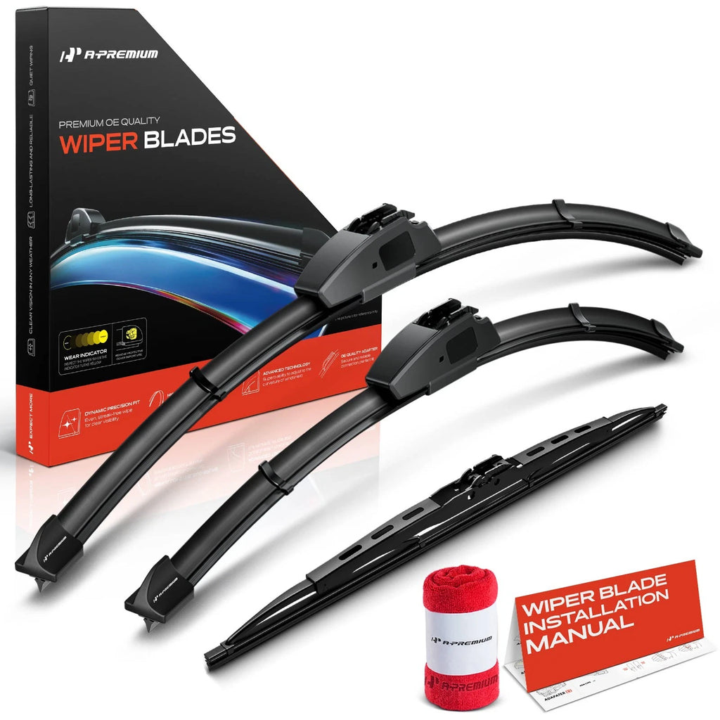 Set of 3 Windshield Wiper Blades for Honda Civic (1996–2000)