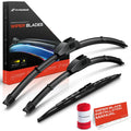 Set of 3 Windshield Wiper Blades for Honda Civic (1996–2000)