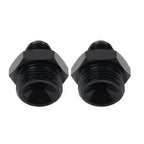 Black Aluminum AN6 Flare to 6AN ORB Male Fitting Adapter w/ O-Rings
