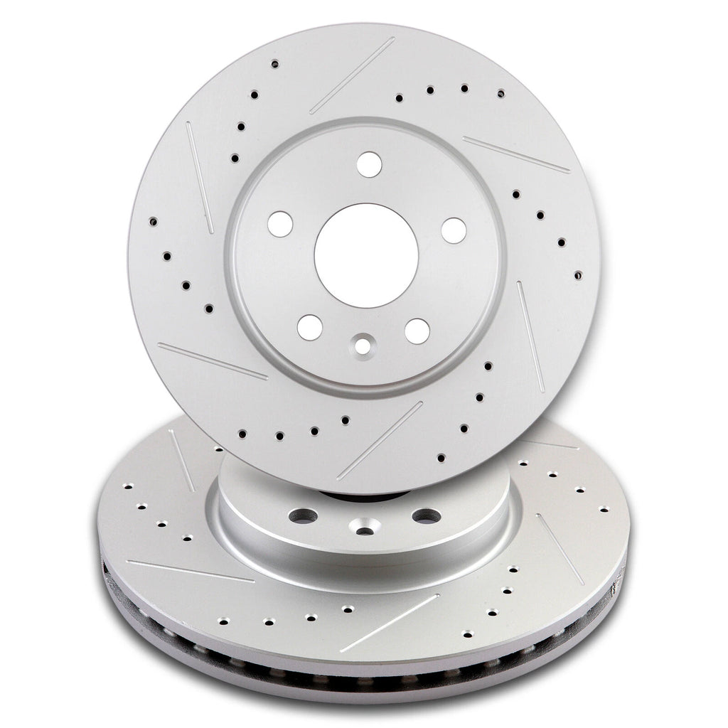 Front Disc Rotors and Ceramic Brake Pads Kit for Chevrolet Cruze Sonic (2012–2015)