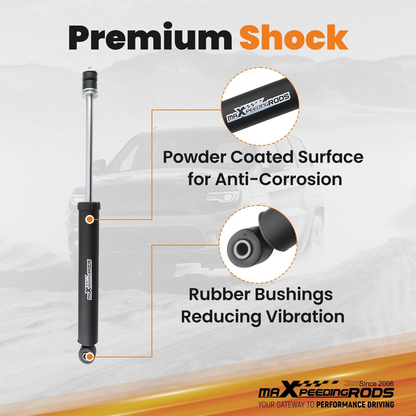 3.25in Suspension Lift Kit with Shocks for Jeep Wrangler JK (2007–2018)