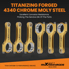 H-Beam Connecting Rods for BMW M52B28 328i 528i (1996–2000) ARP2000