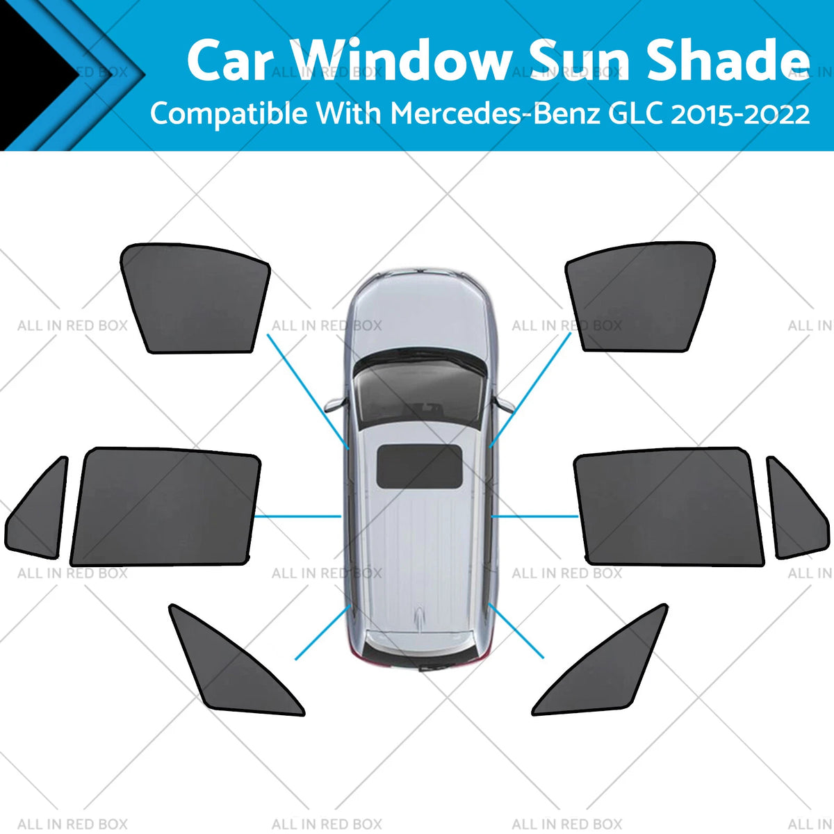 Magnetic Mesh Sun Shades for Mercedes-Benz GLC (2015–2022)