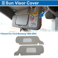 Set of 2 Sun Visor Covers for Ford Mustang (1994–2004) Left & Right Gray