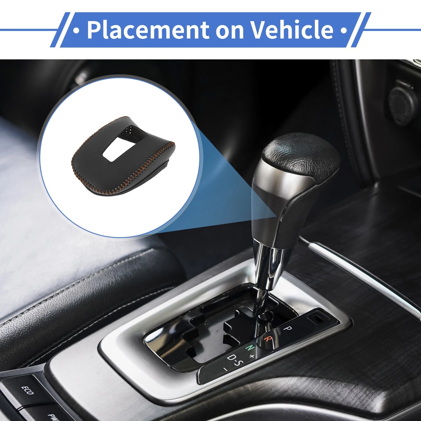 1 Pc Gear Shift Knob Cover for Mitsubishi Outlander (2022–2023) Black Brown