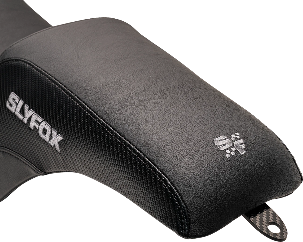 Lowrider Drifter Seat for SLYFOX (Gray Logo, Smooth Vinyl, Carbon Fiber)