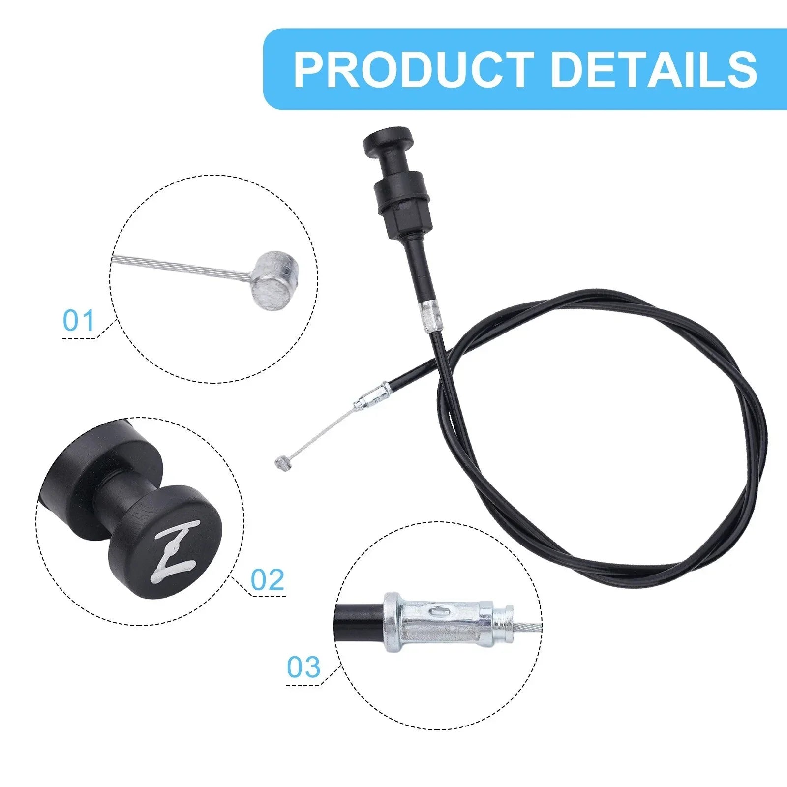 97cm Wire Push-Pull Choke Cable for Foreman Rubicon 500 TRX5 (2001���2003)