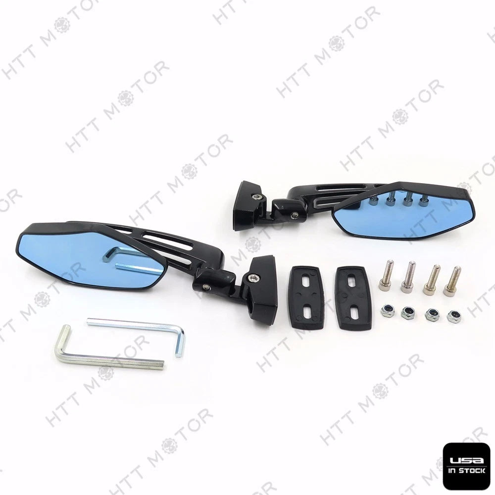 CNC Aluminum Rearview Side Mirrors for Yamaha XVS1100 V-Star Custom (2000–2009)