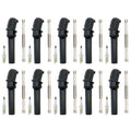 NGK 10 Laser Iridium Spark Plugs & Denso Coil Boots Kit for F-250 Super Duty (2003–2007)