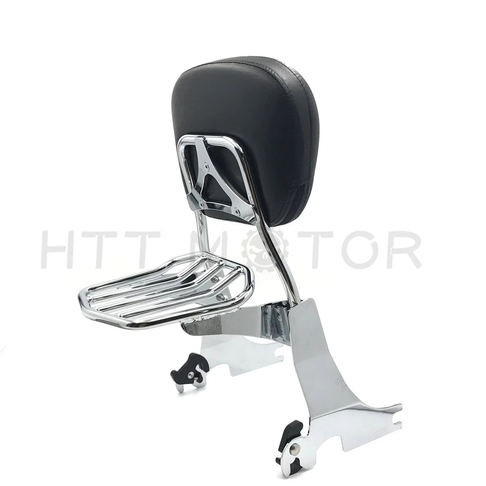 Detachable Sissy Bar Backrest w/ Luggage Rack for Sportster XL883 (2004–2016)