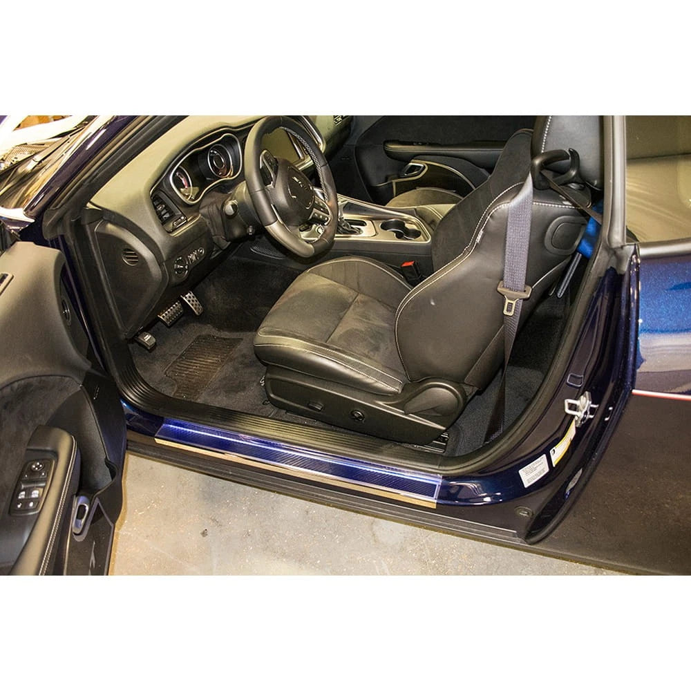 Door Sill Trim Kit with Blue LED for Dodge Challenger (2009–2019)