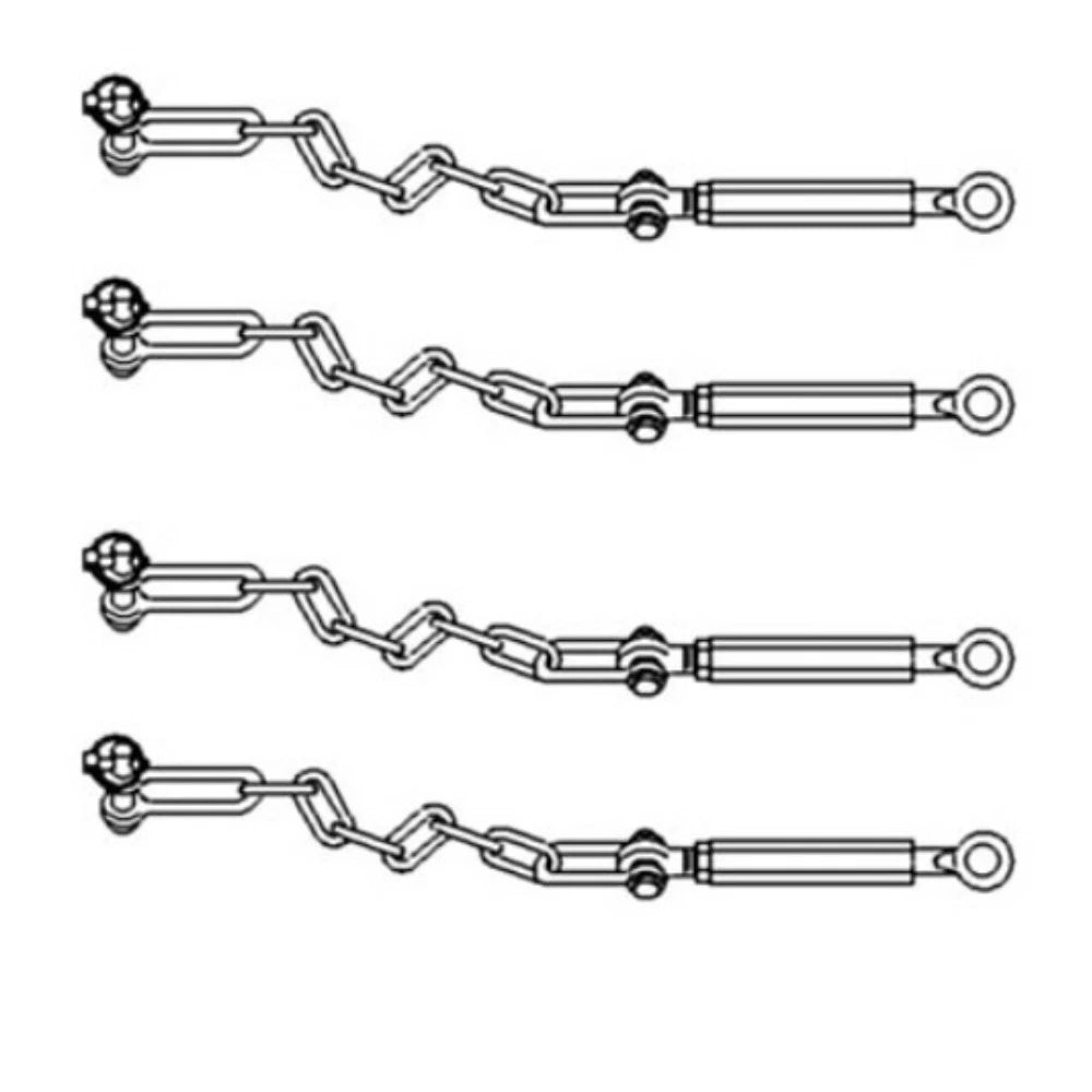 Pair of Three Point Hitch Stabilizer Chains for Yanmar John Deere