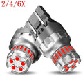 2X 7443 LED Bulbs Red Tail Stop Brake Turn Signal Light 7444NA 7441 7505