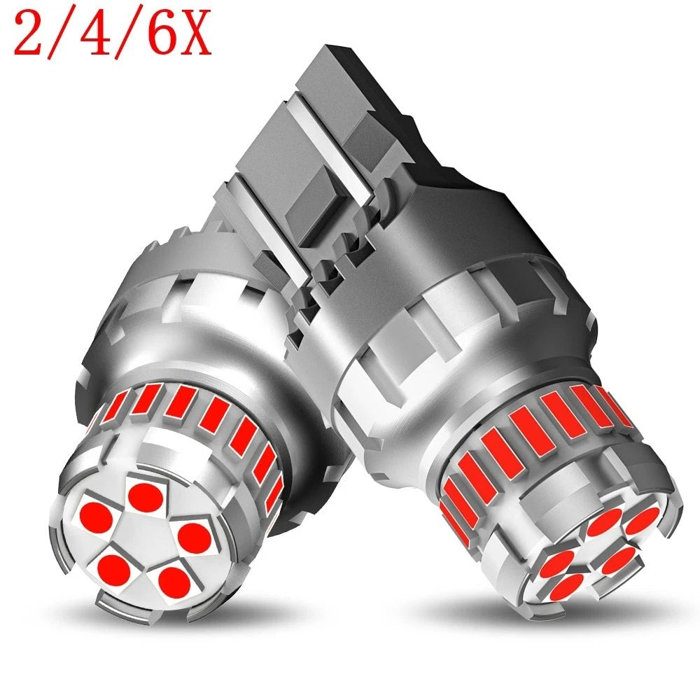2X 7443 LED Bulbs Red Tail Stop Brake Turn Signal Light 7444NA 7441 7505