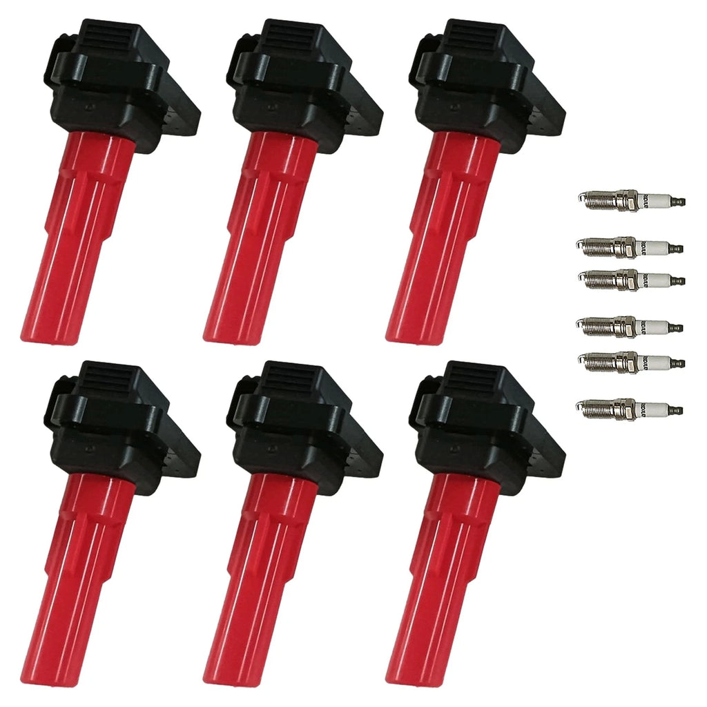 Set of 6 Ignition Coils & Iridium Spark Plugs for Subaru Outback Legacy (2000–2023)