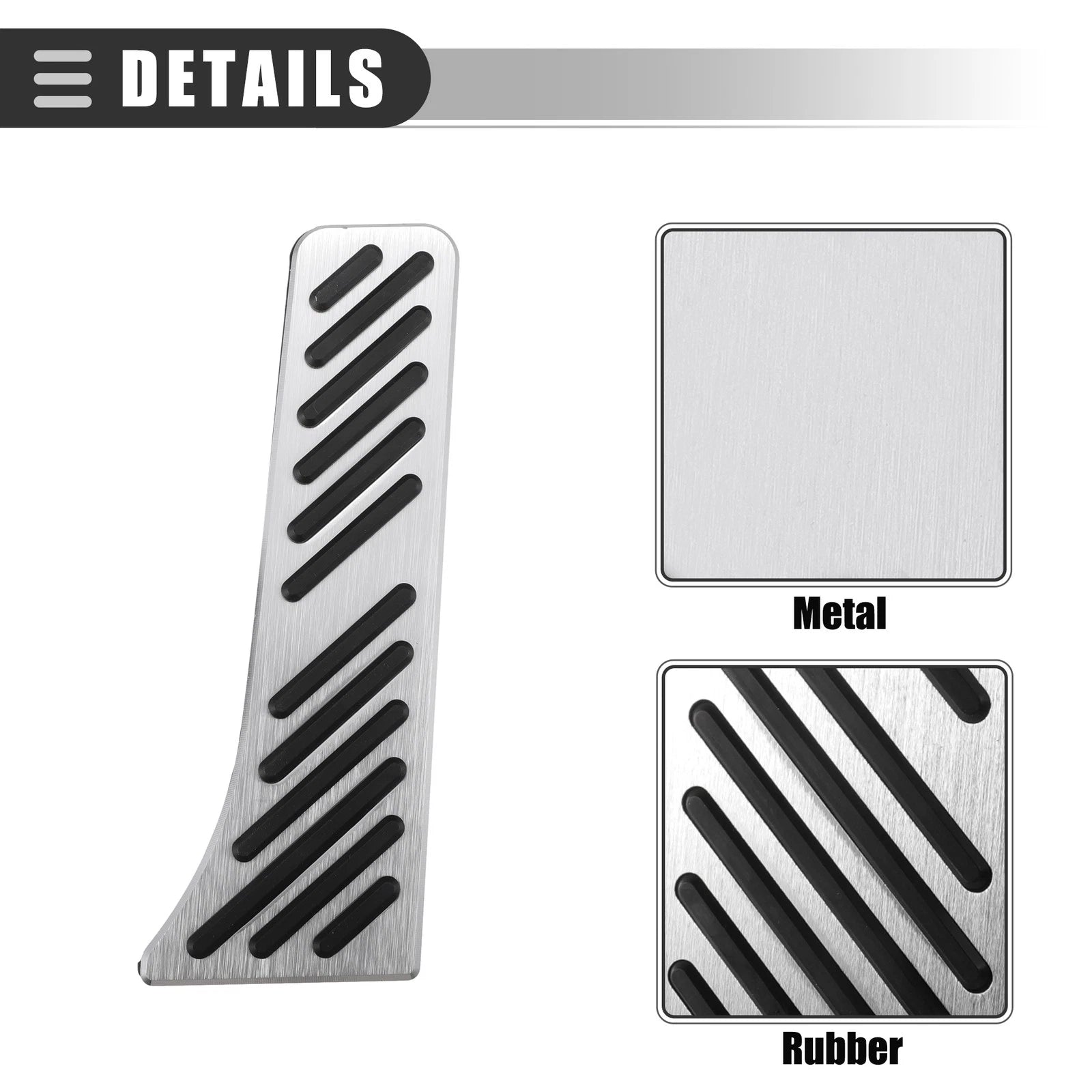 Set of 2 Brake and Accelerator Pedal Covers for Mercedes Benz Smart Fortwo (2009–2014)