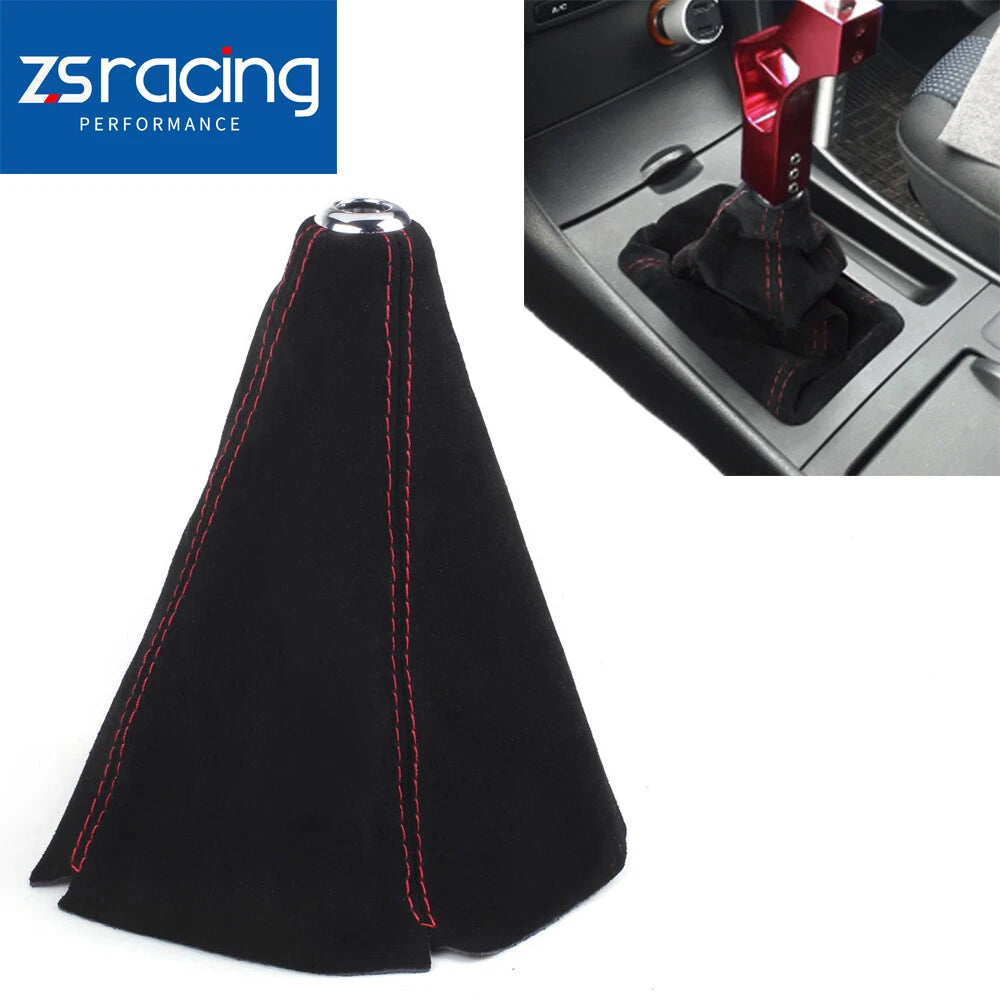 Suede Leather Shift Knob Boot Cover for Universal Applications