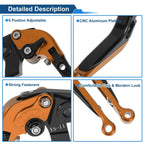 Adjustable Brake Clutch Levers for Honda X11 1999-2002 - Orange & Black