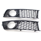 2X Honeycomb Bumper Fog Light Lamp Grille Bezel Cover for Audi A4 B6 (2001–2005)