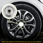 Set of 4 Wheel Lock Lug Nuts with Protector Socket for Mercedes Benz 