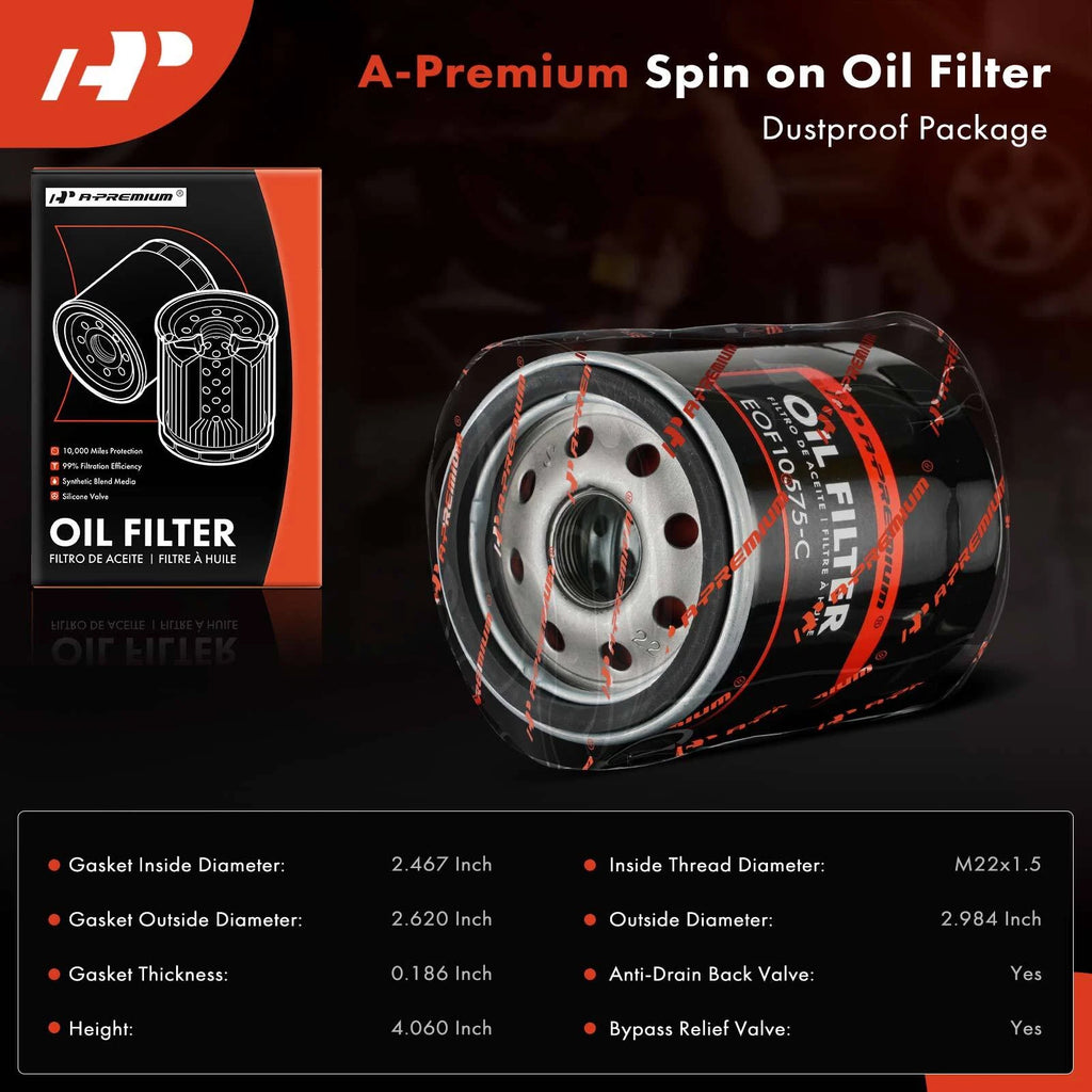 Engine Oil Filter for Ford F-150 (2011–2023) Chevrolet Silverado 1500 (2011–2023)