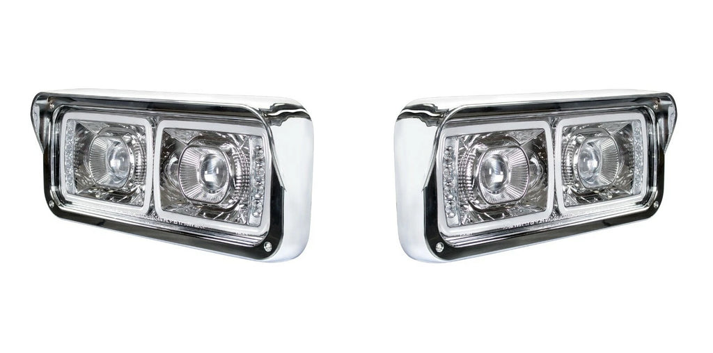 LED Chrome Headlights with LED Turn Signals for Toyota Hilux (2016–2020)