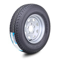 ROCKMAN ST185/80R13 8-Ply Trailer Tire & 5x4.5 Silver Spoke Wheel (D 99M)