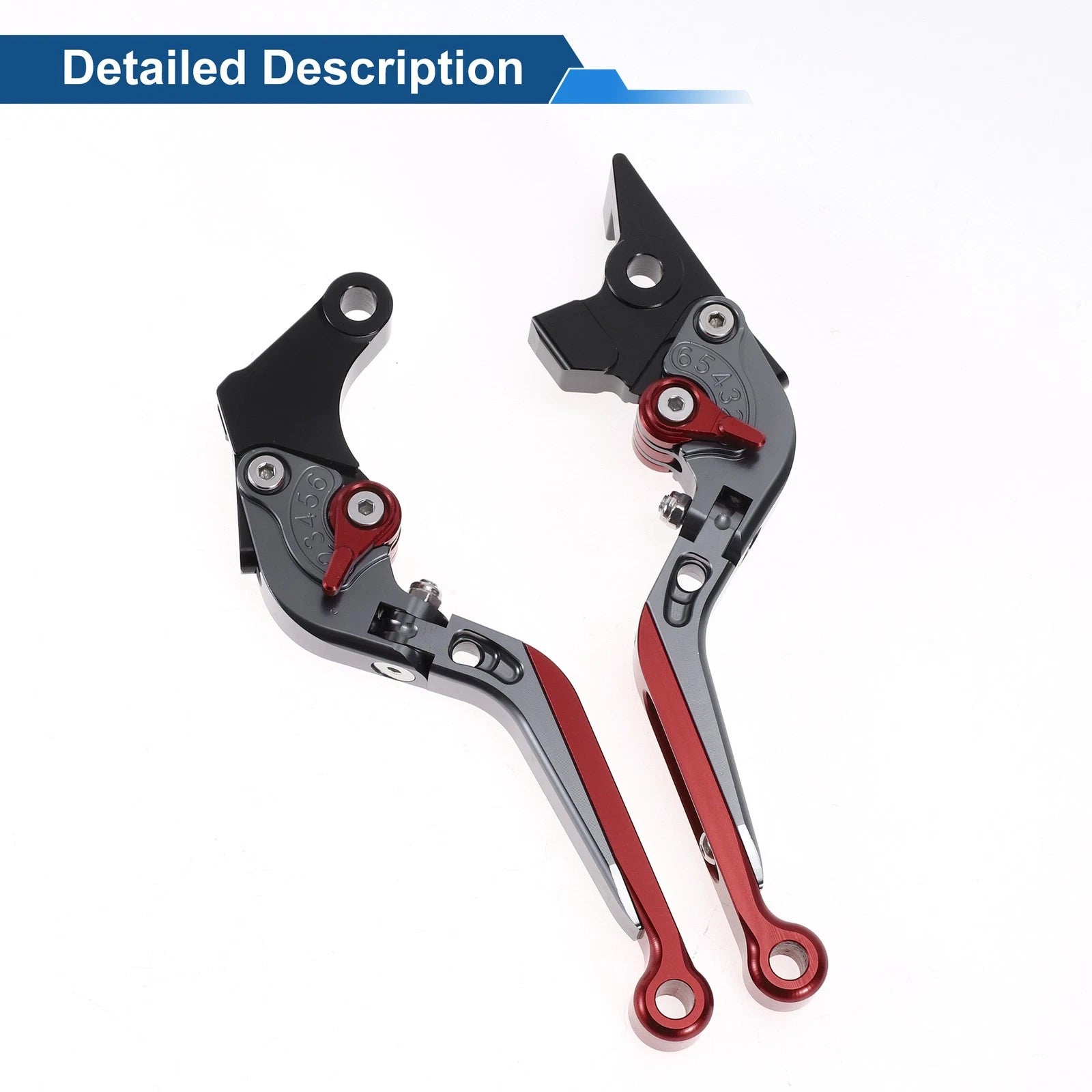 Adjustable Brake Clutch Levers for Suzuki GSXR150 (2017–2020) Titanium Red