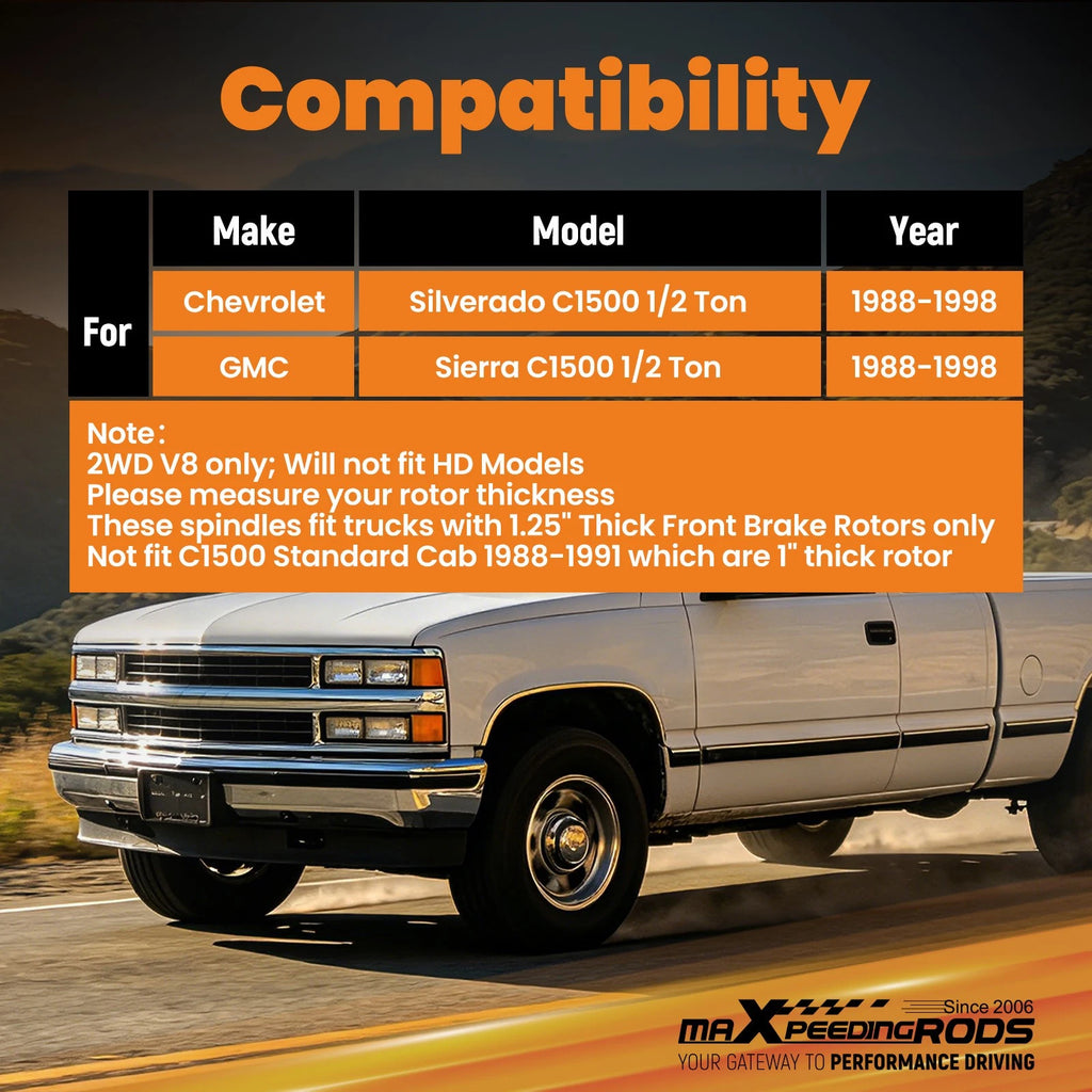 5" Front Lowering Kit for Chevy GMC C1500 C2500 (1988–1998)