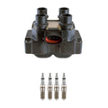 Denso Ignition Coil & Bosch Iridium Spark Plug Kit for Ford Contour Escort (1995–2000)