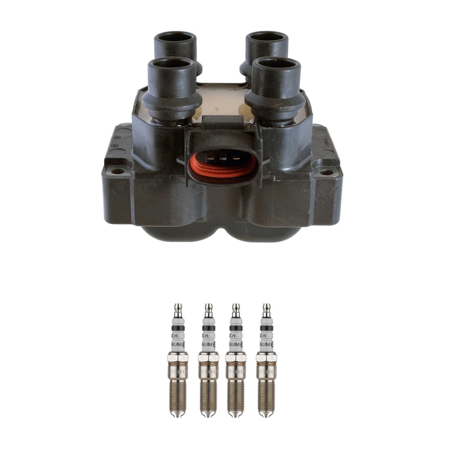Denso Ignition Coil & Bosch Iridium Spark Plug Kit for Ford Contour Escort (1995–2000)