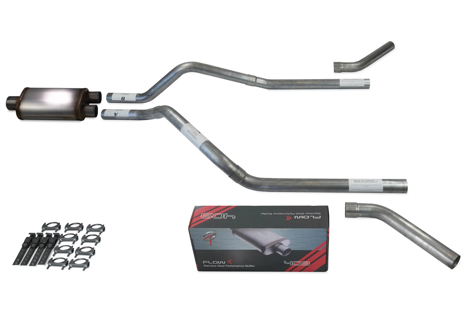 Dual Exhaust Kit for Chevy Blazer (2000–2004) - 2.5" Stainless Muffler