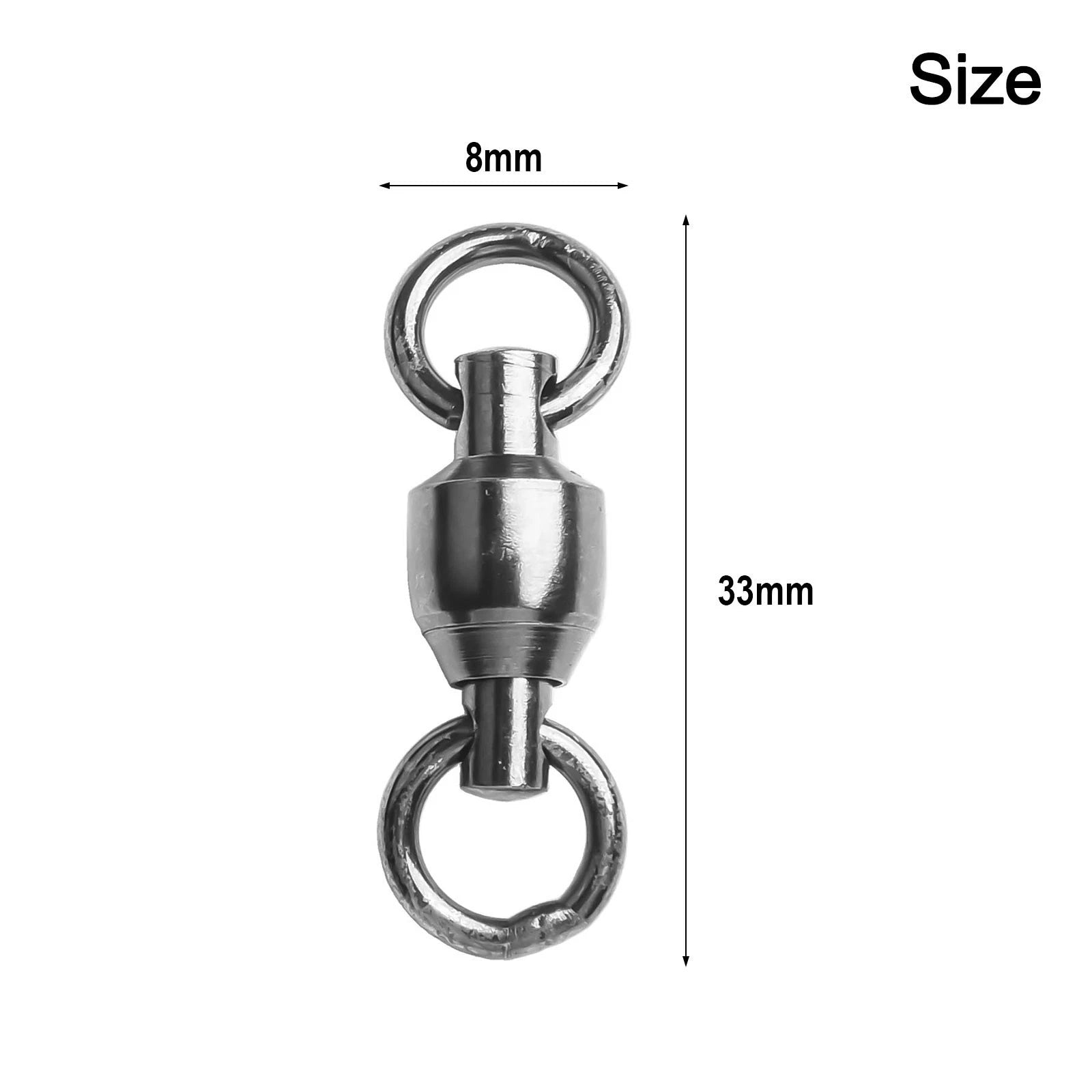 20 Pack Split Rings for Sea Fishing - Stainless Steel Bearings